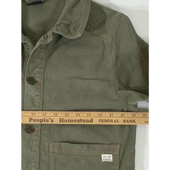BDG Urban Outfitters Womens Denim Jacket Size Small Olive Green Field Utility - Picture 10 of 10